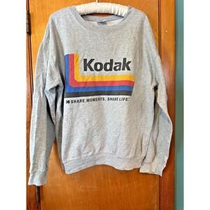 Juniors Graphic Gray Kodak Photography Photographer Sweatshirt Size XL 15-17